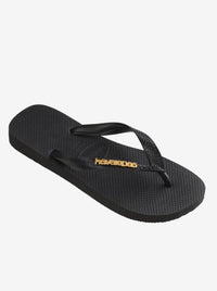 Top Logo Metallic Flip Flops Womens