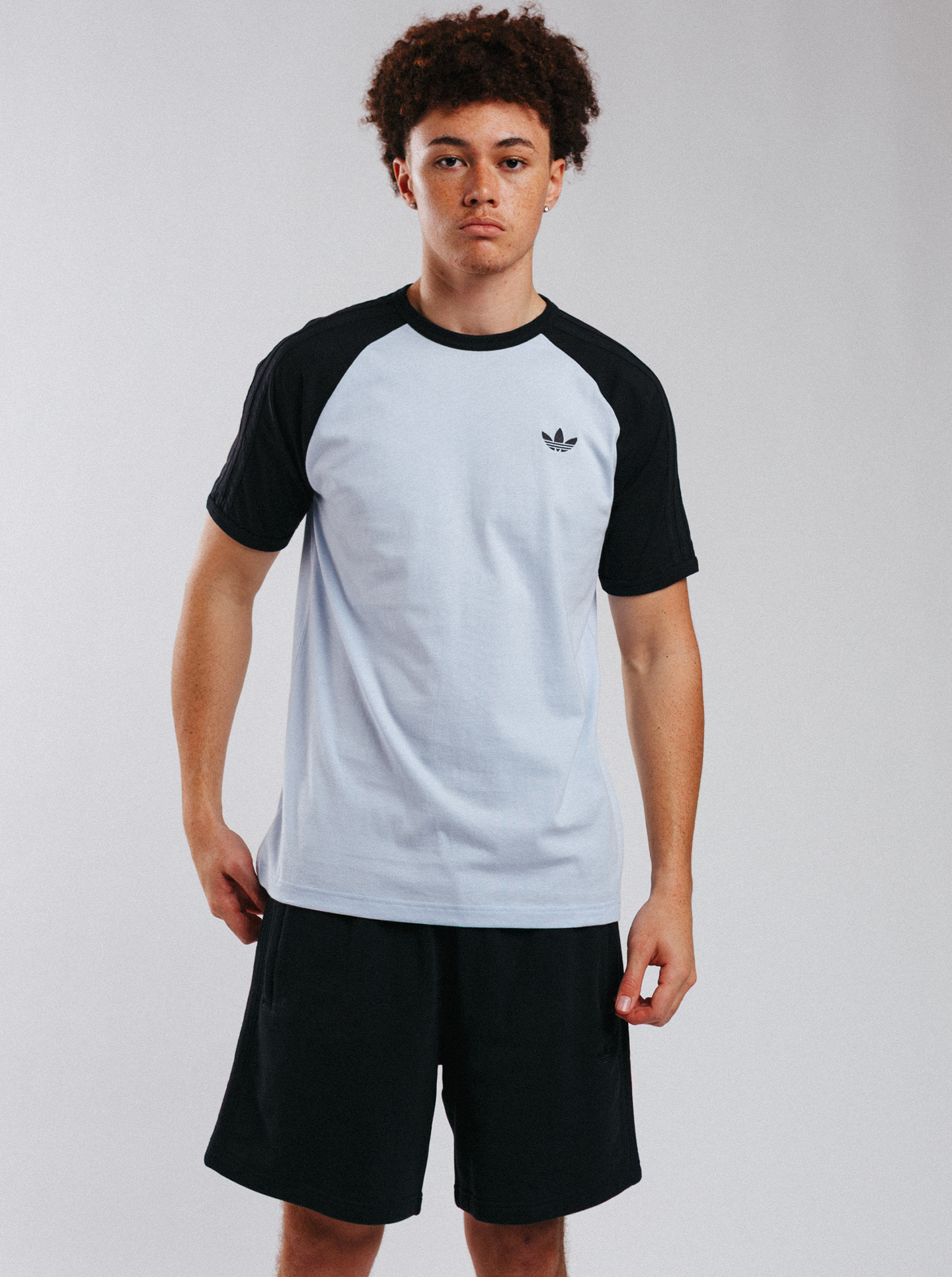 Adidas M 3-Stripes Tee - Crystal Sky